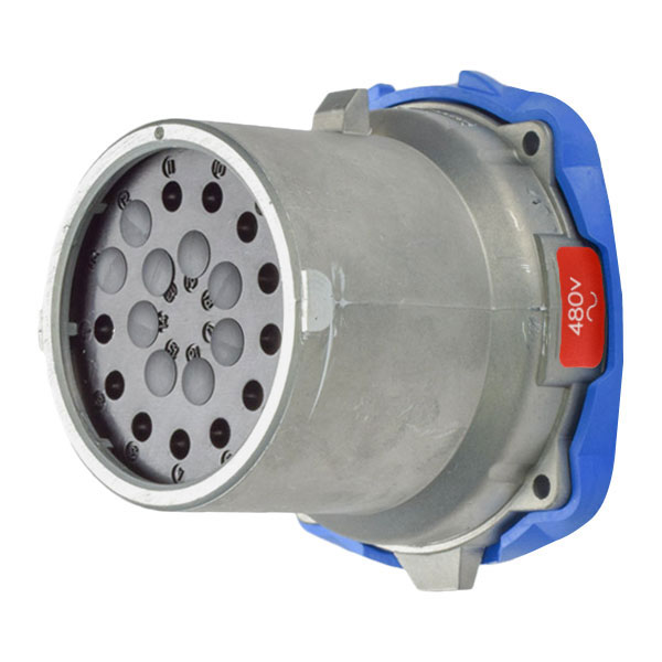 17-68101 - DN20c INLET METAL SIZE 5 IP 54/55 10P+G 20A 480 VAC/130 VDC 60 Hz